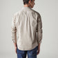 Men's Solid Slim Fit Poplin Redloop Shirt - Back View