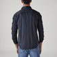 Men's Redloop Striped Slim Fit Poplin Shirt - Back View