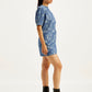 Women's Paisley Blue Band Neck Mini Denim Dress - 1a700d35-efb7-4258-b4e0-937d30009c94 View