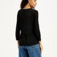 Women's Self Design Black Crew Neck Sweater - 51cd1d30-cad5-4155-a22a-3067931b0e93 View