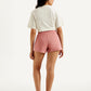 Women's Mid Rise Pink Regular Fit Shorts - Back View