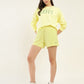 Women's Mid Rise Yellow Regular Fit Shorts - Styleshot View