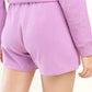 Women's Mid Rise Purple Regular Fit Shorts - Detail View