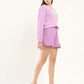 Women's Mid Rise Purple Regular Fit Shorts - Side View