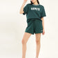 Women's Mid Rise Green Regular Fit Shorts - Styleshot View