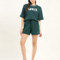 Women's Mid Rise Green Regular Fit Shorts - Front View