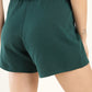 Women's Mid Rise Green Regular Fit Shorts - Detail View