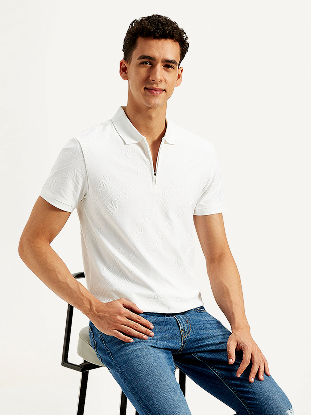 Men's Brand Logo Slim Fit Polo T-Shirt - 20 View