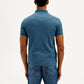 Men's Solid Slim Fit Polo T-shirt - Back View