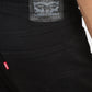 Men's 512 Black Slim Tapered Fit Mid Rise Jeans - b9c60f16-f606-4903-9928-b9d28b255045 View