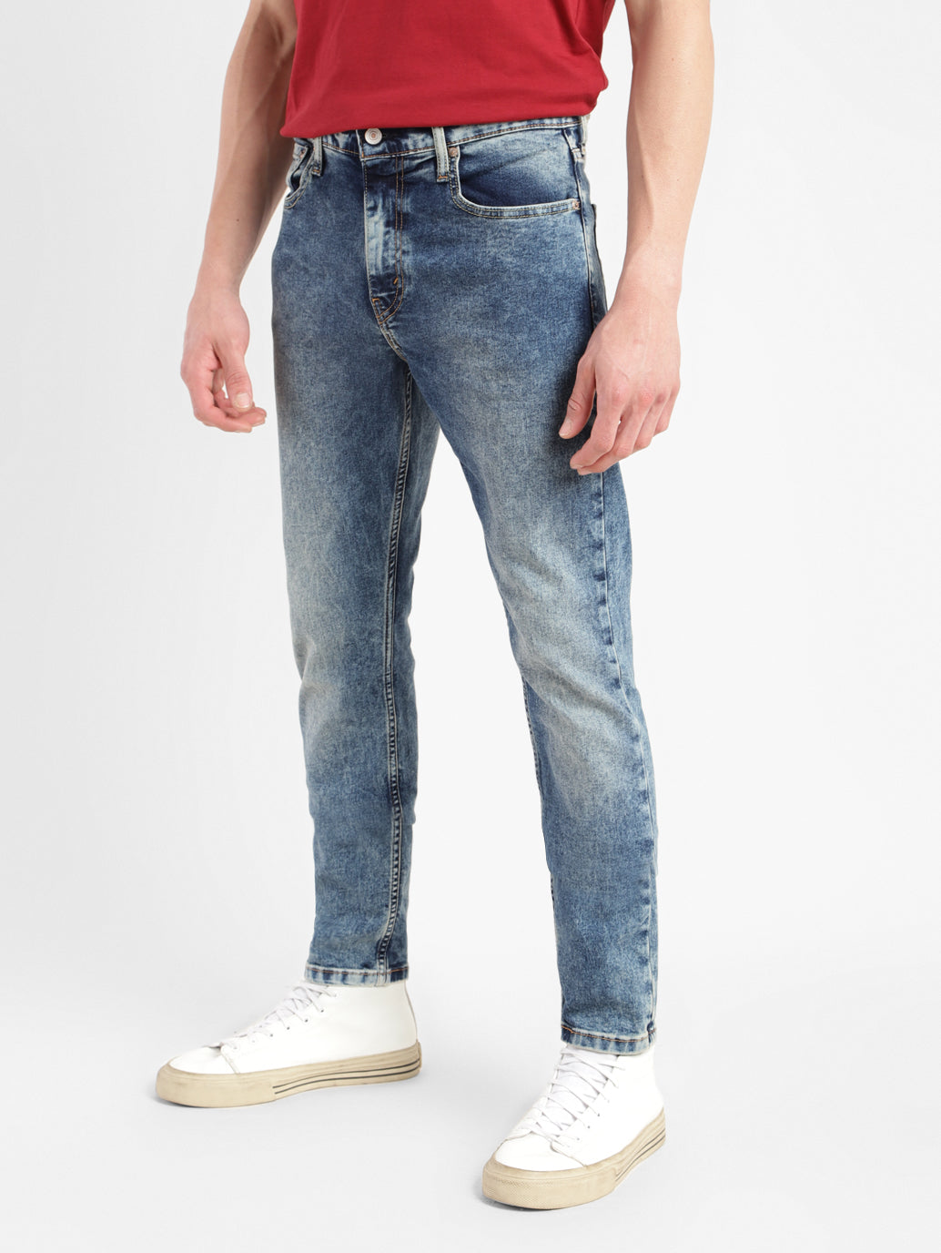 Men's 512 Blue Slim Tapered Fit Mid Rise Jeans - 40b771f8-84d0-44b1-a416-d776b3144425 View