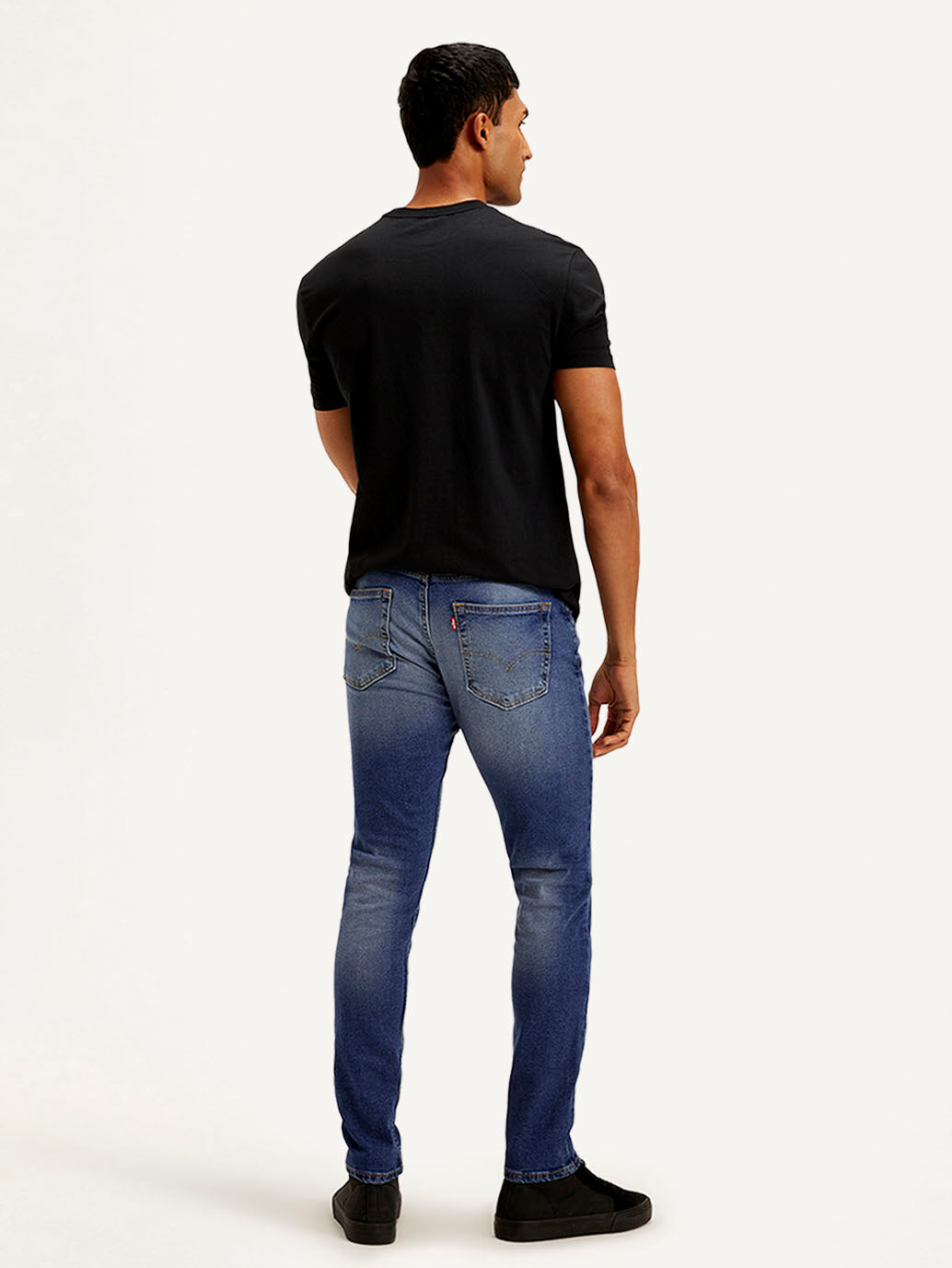 Men's 512 Blue Slim Tapered Fit Mid Rise Jeans - Back View