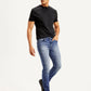 Men's 512 Blue Slim Tapered Fit Mid Rise Jeans - Side View