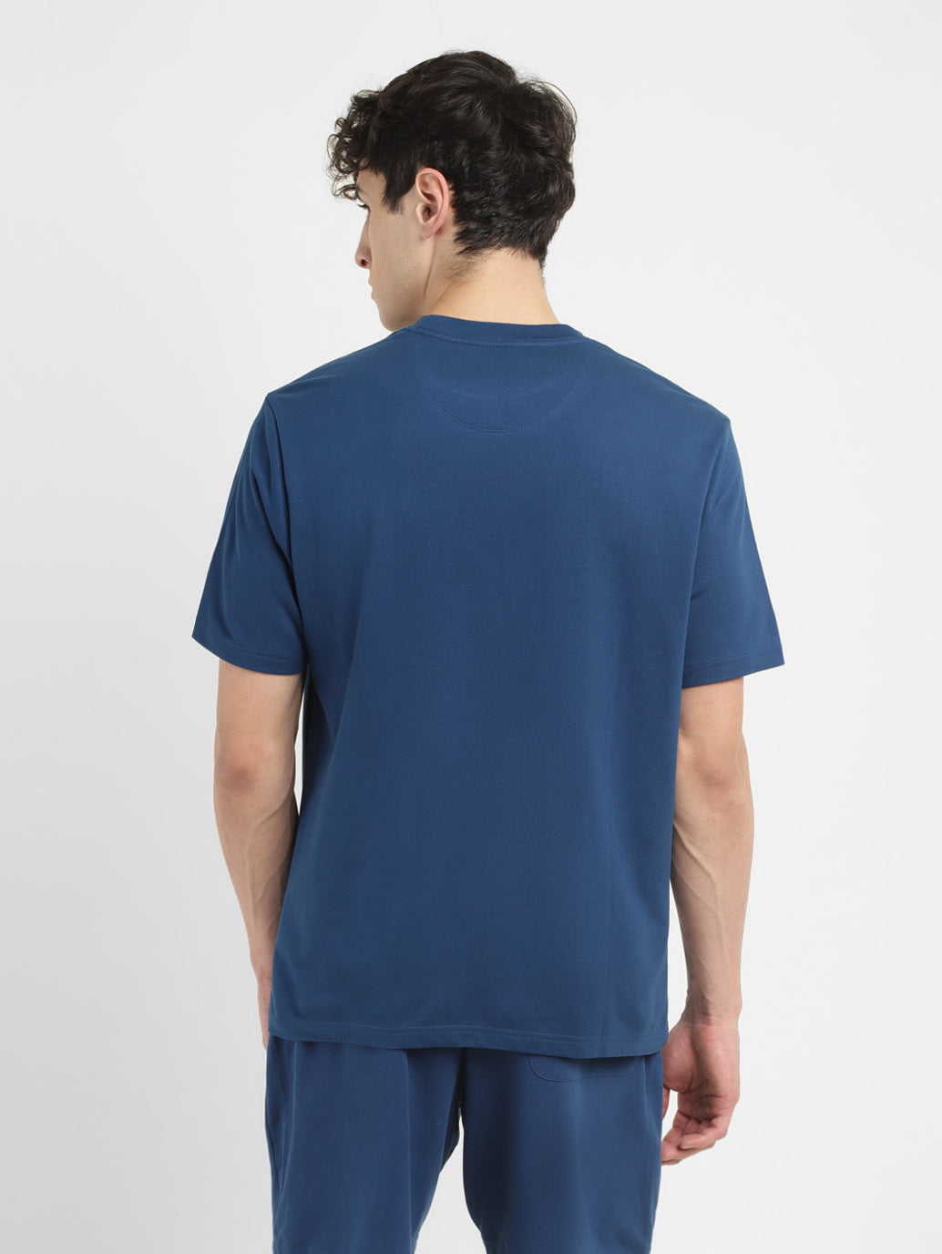 Men's Brand Logo Crew Neck T-shirt - Back View