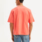 Men's Solid Loose Fit T-Shirt - Back View