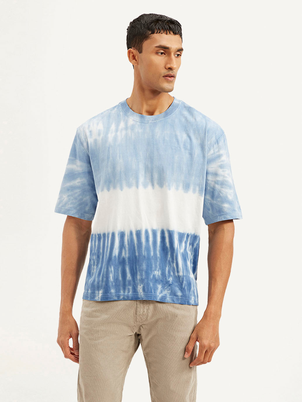 Men's Tie-Dye Loose Fit T-Shirt - Front View