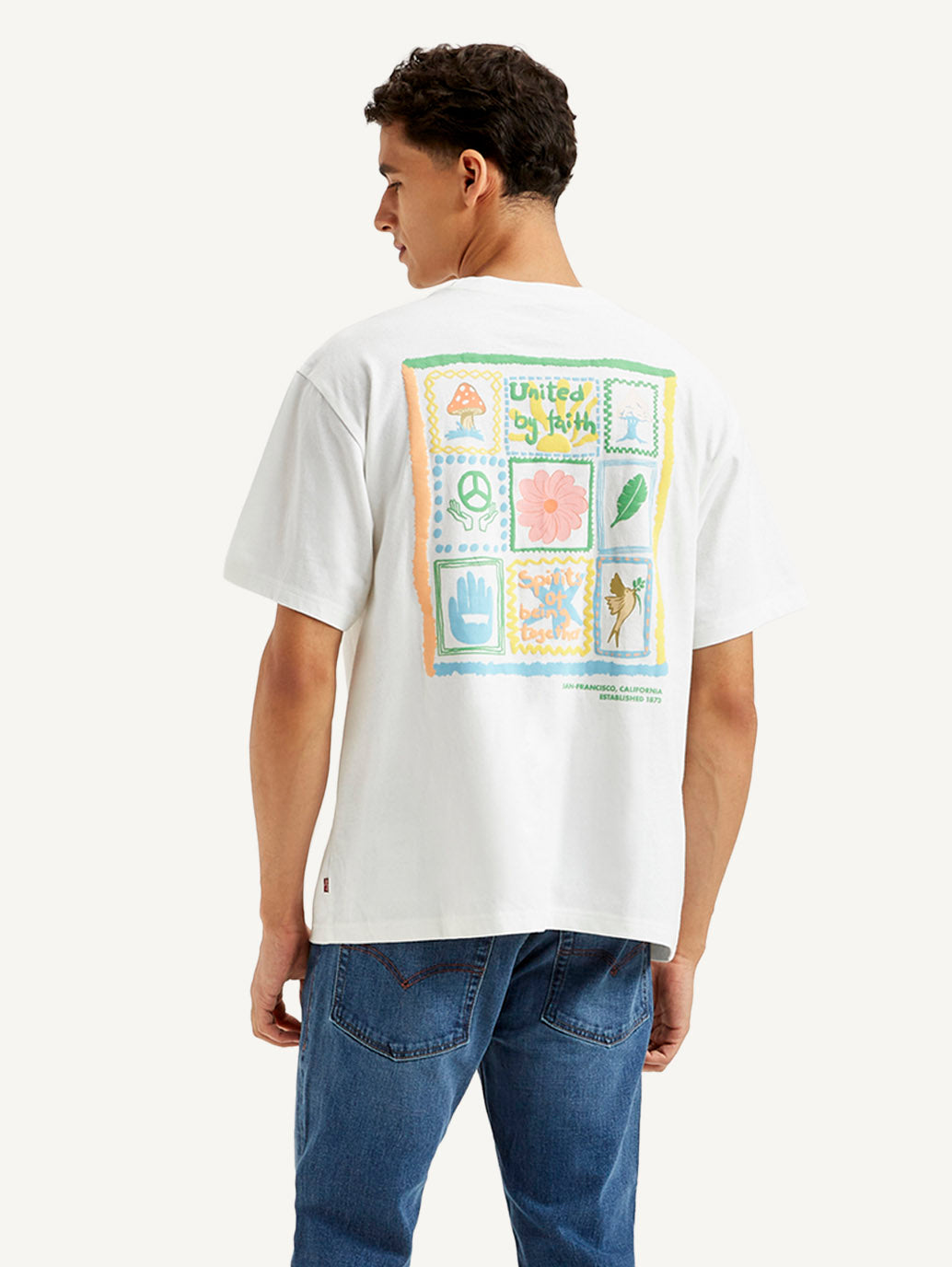 Men's Graphic Loose Fit T-shirt - Back View