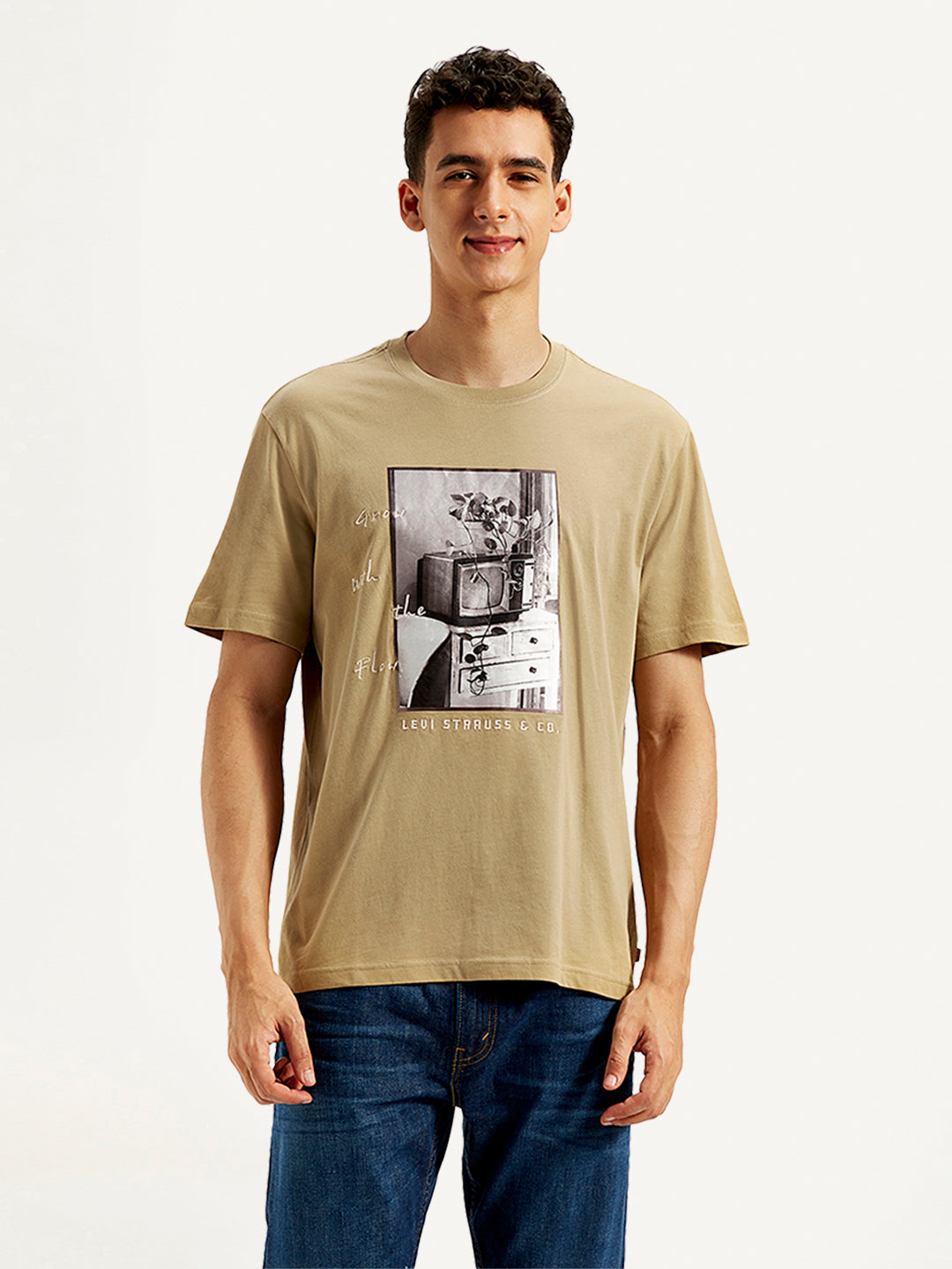 Men's Graphic Print Loose Fit T-Shirt - 20 View