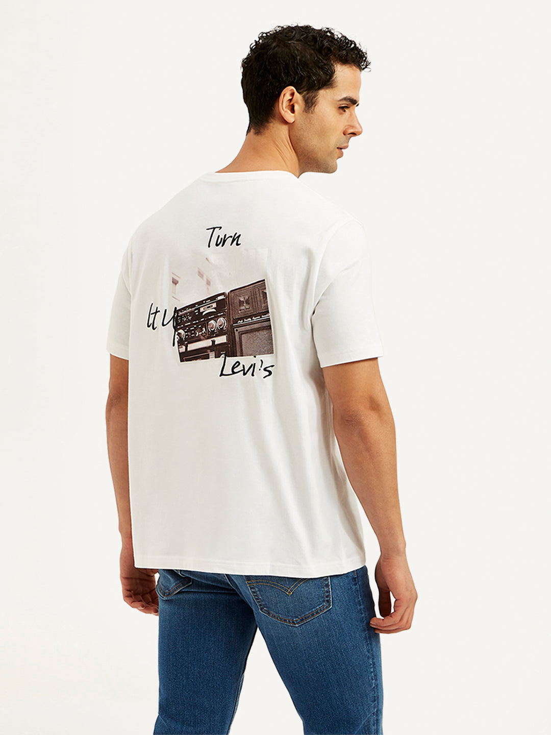Men's Graphic Print Loose Fit T-Shirt - 20 View