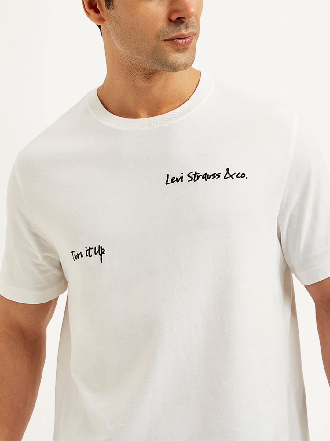 Men's Graphic Print Loose Fit T-Shirt - Detail View