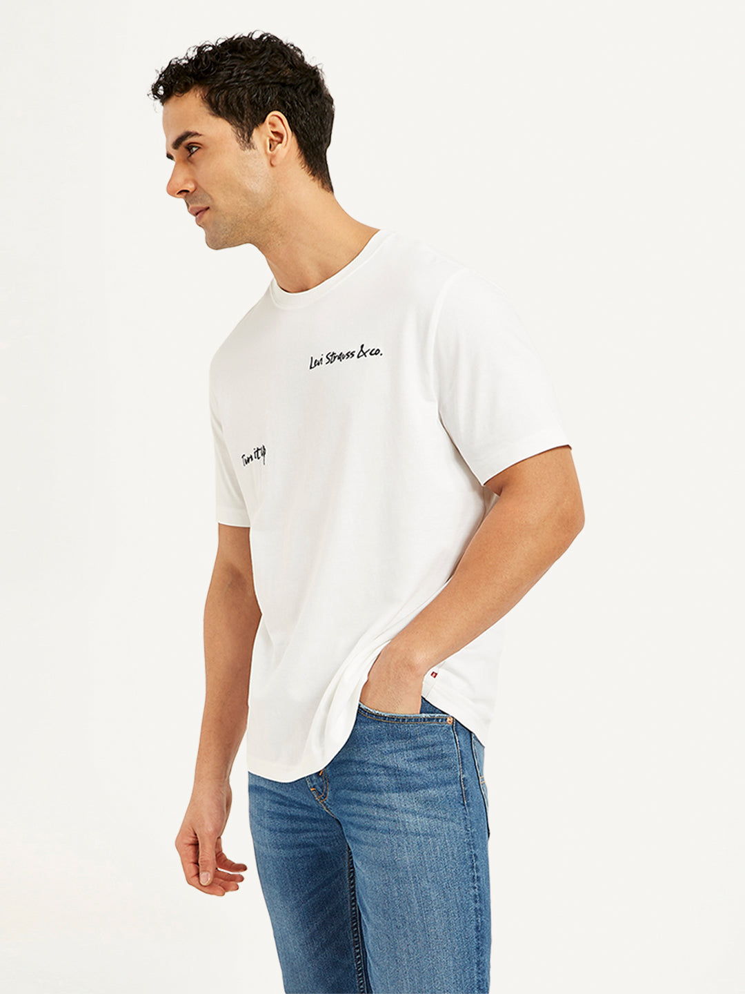 Men's Graphic Print Loose Fit T-Shirt - Styleshot View
