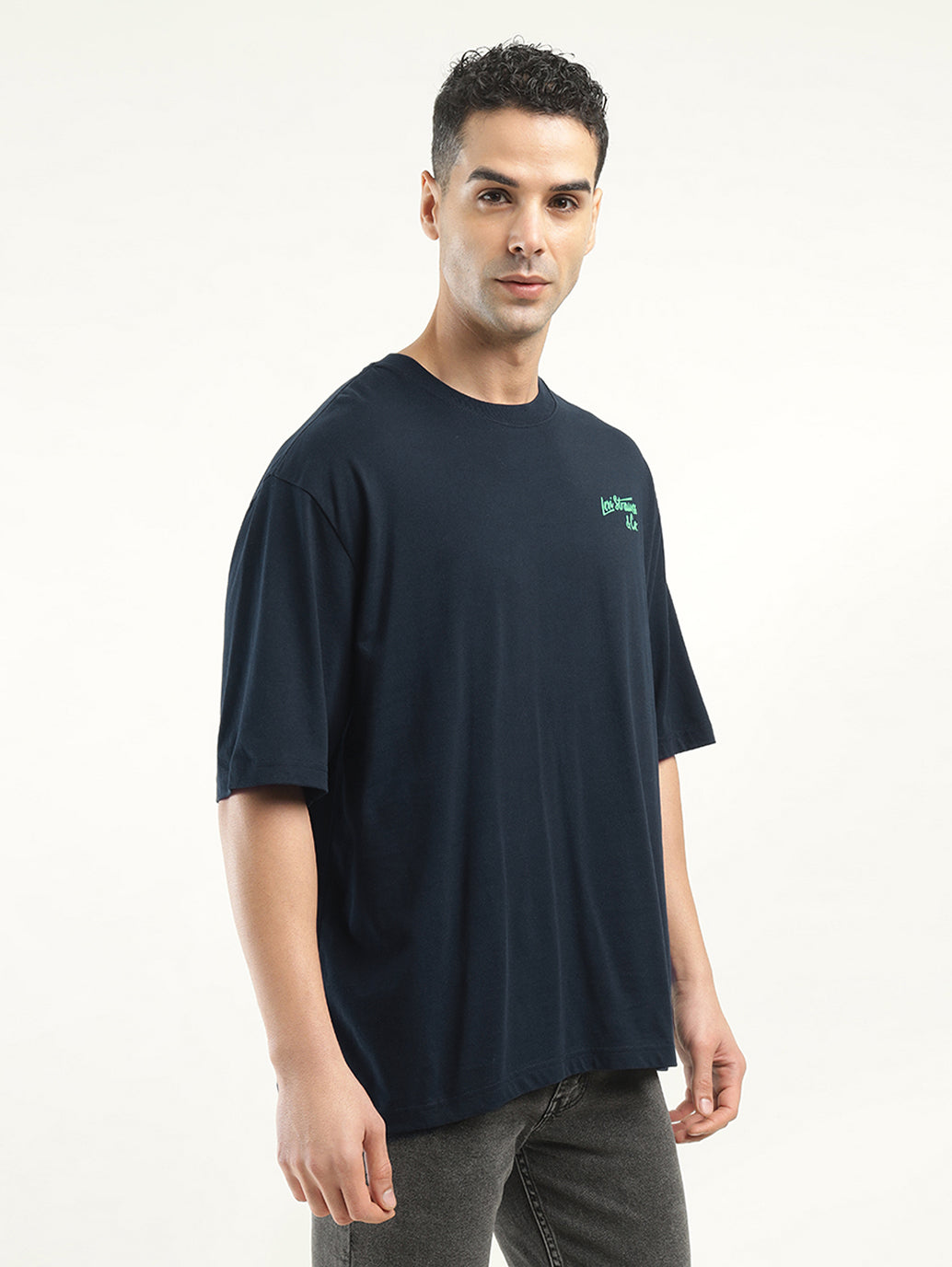 Men's Graphic Print Loose Fit T-shirt - Side View