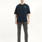 Men's Graphic Print Loose Fit T-shirt - ModelFront View