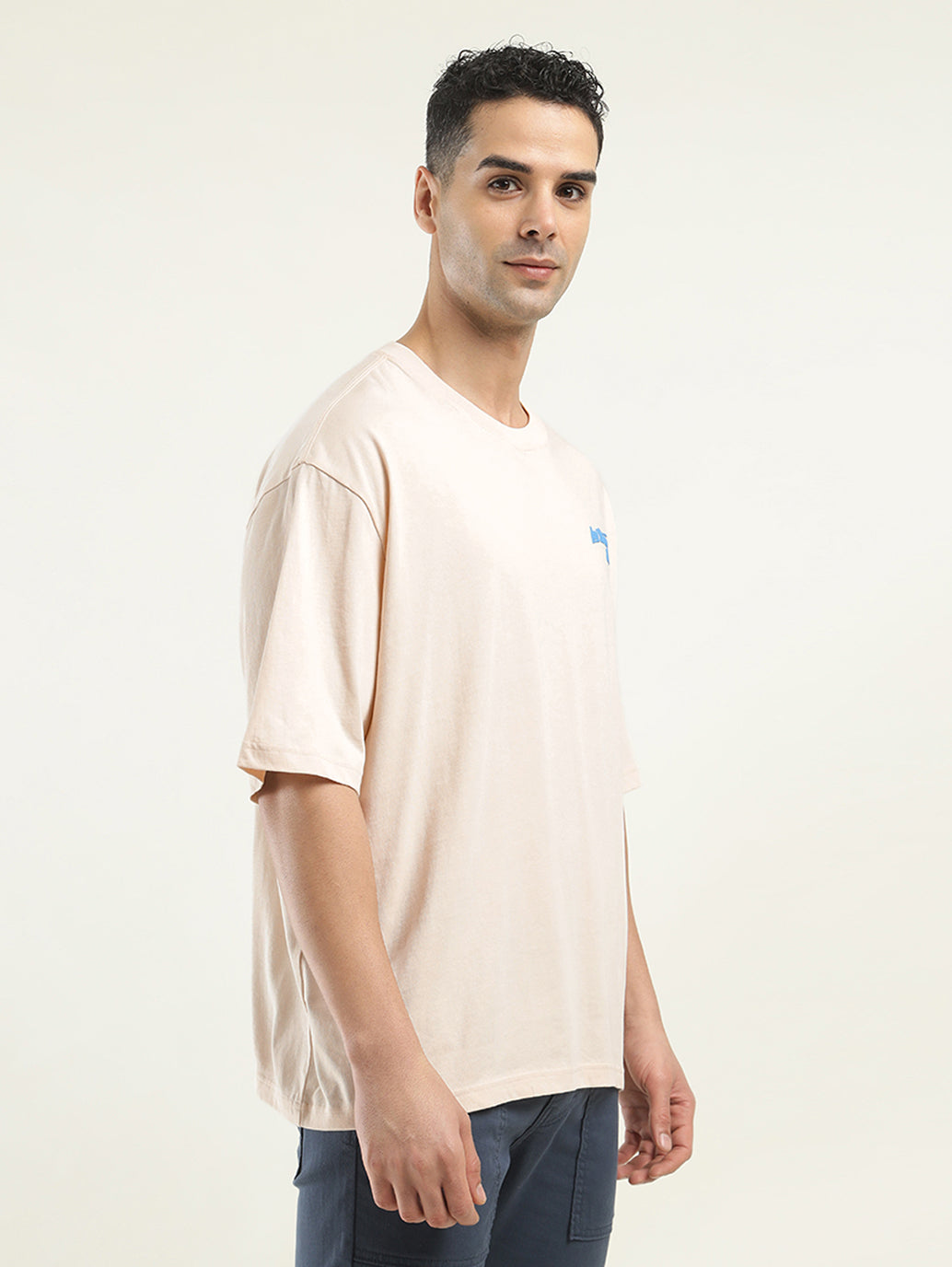 Men's Graphic Print Loose Fit T-shirt - Side View