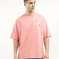 Men's Graphic Print Loose Fit T-shirt - Front View