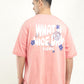 Men's Graphic Print Loose Fit T-shirt - Back View