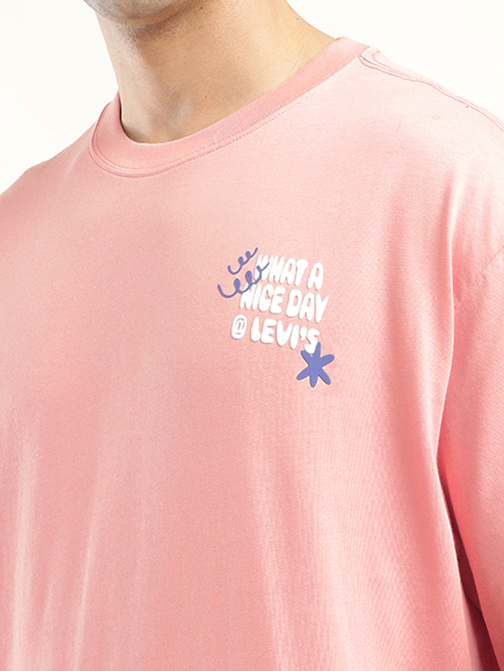 Men's Graphic Print Loose Fit T-shirt - Detail View