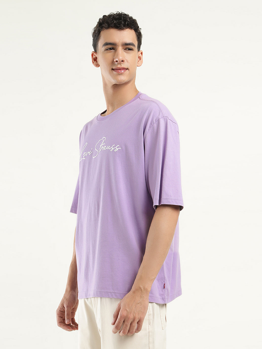 Men's Graphic Print Loose Fit T-shirt - Side View