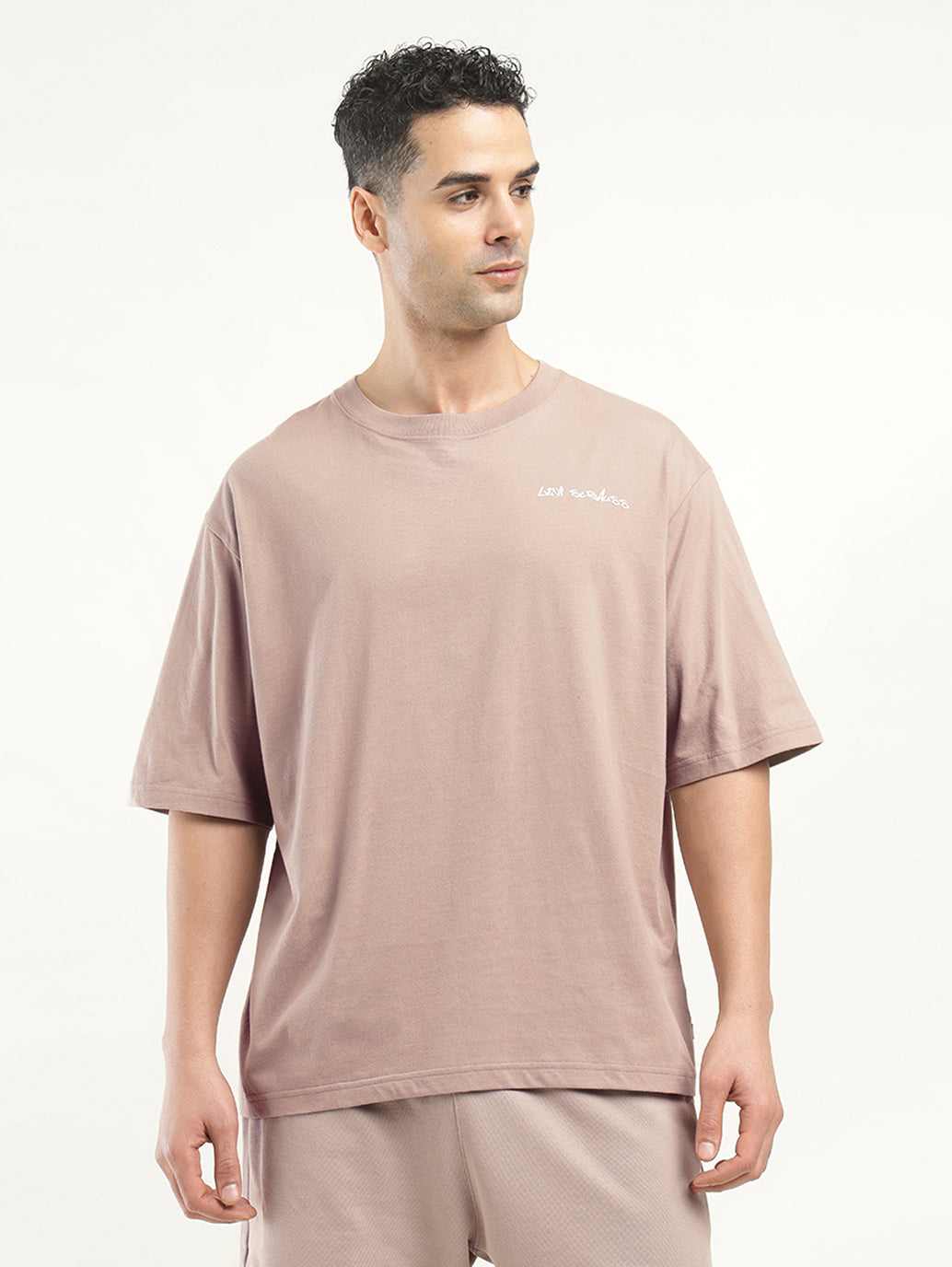 Men's Graphic Print Loose Fit T-Shirt - Front View