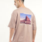 Men's Graphic Print Loose Fit T-Shirt - Back View