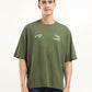 Men's Solid Loose Fit T-Shirt - Front View