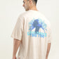 Men's Graphic Print Loose Fit T-shirt - Back View