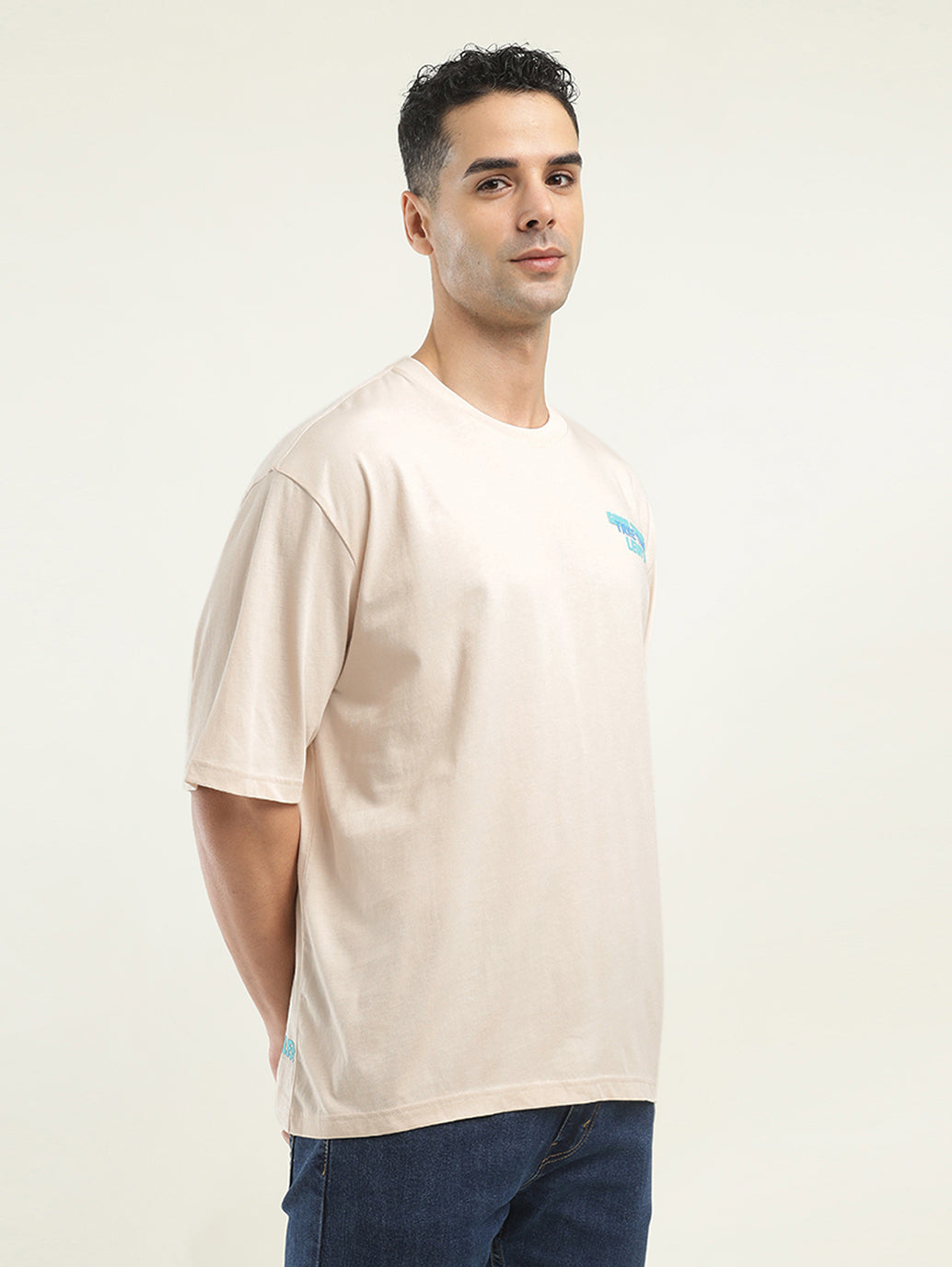 Men's Graphic Print Loose Fit T-shirt - Side View