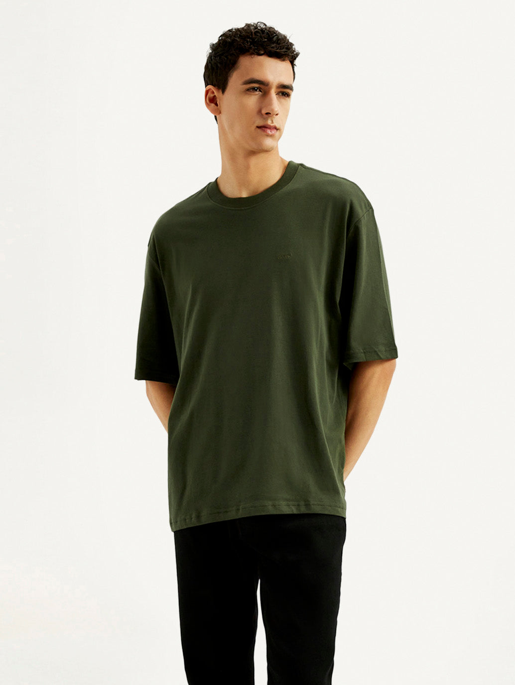 Men's Solid Loose Fit T-shirt - Styleshot View