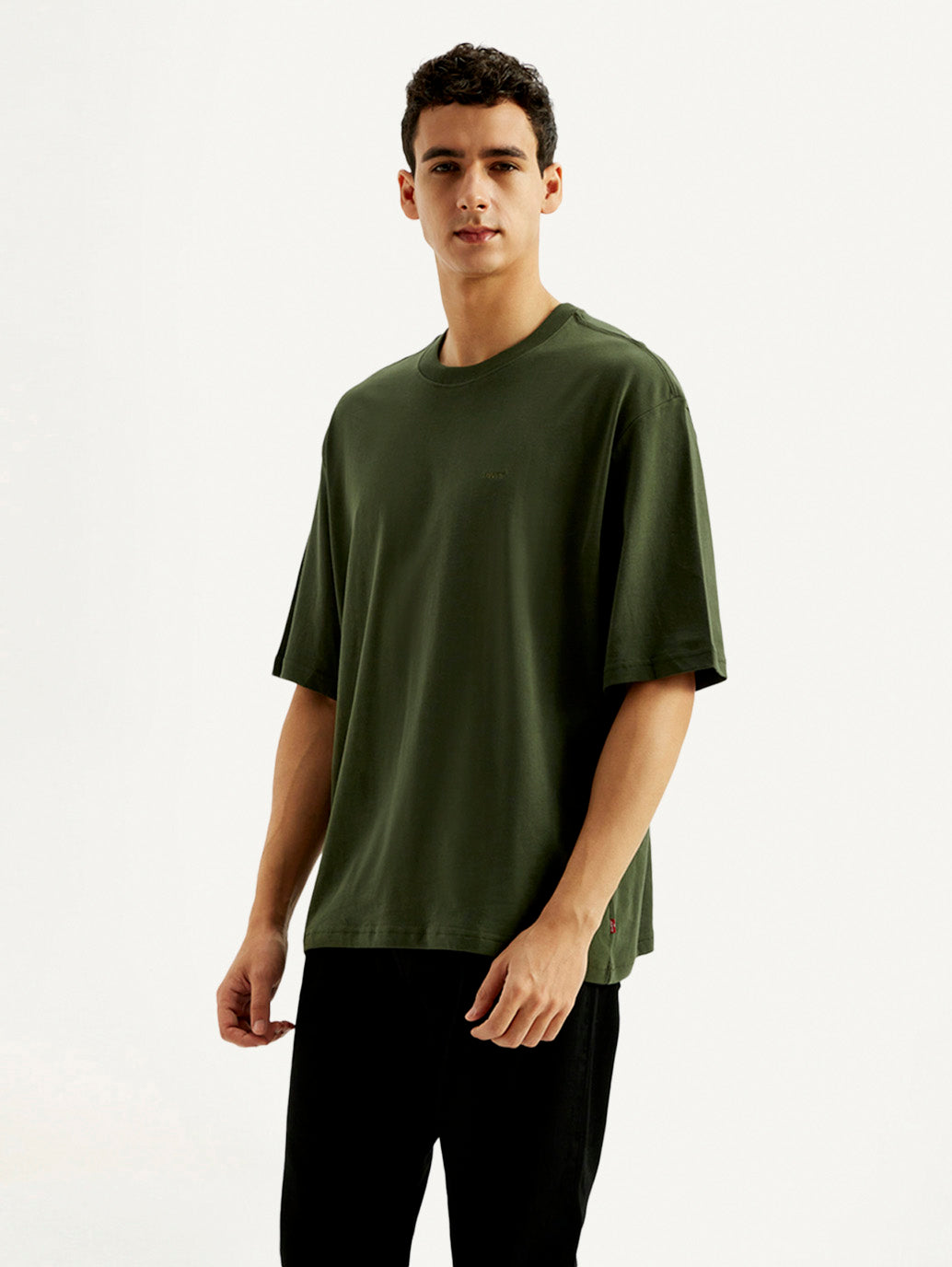 Men's Solid Loose Fit T-shirt - Side View