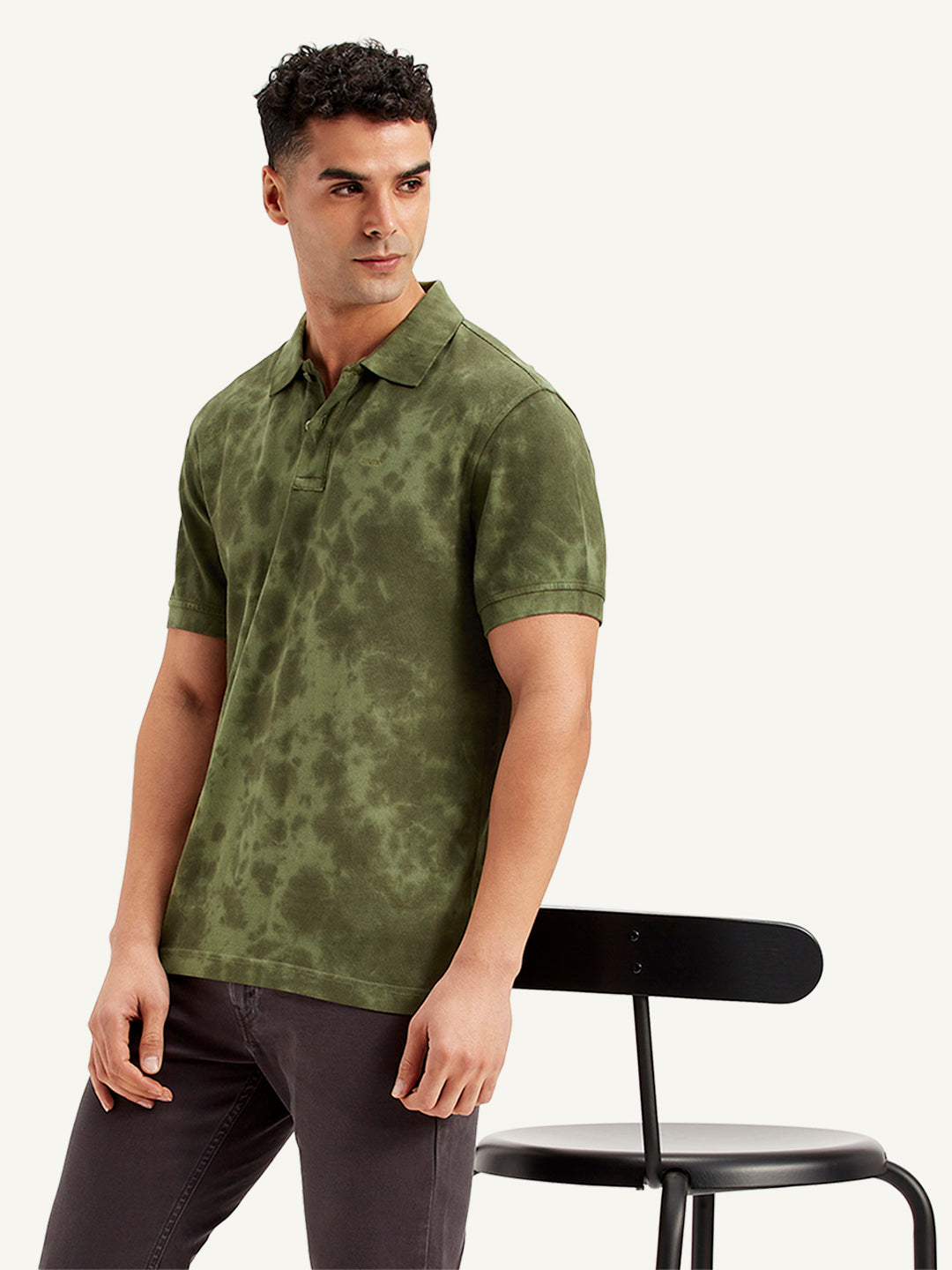 Men's Tie -Dye Slim Fit Polo T-Shirt - Styleshot View