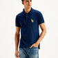 Men's Solid Slim Fit Polo T-Shirt - Front View