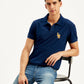 Men's Solid Slim Fit Polo T-Shirt - Styleshot View