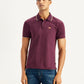 Men's Solid Slim Fit Polo T-shirt - Front View