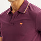Men's Solid Slim Fit Polo T-shirt - Detail View