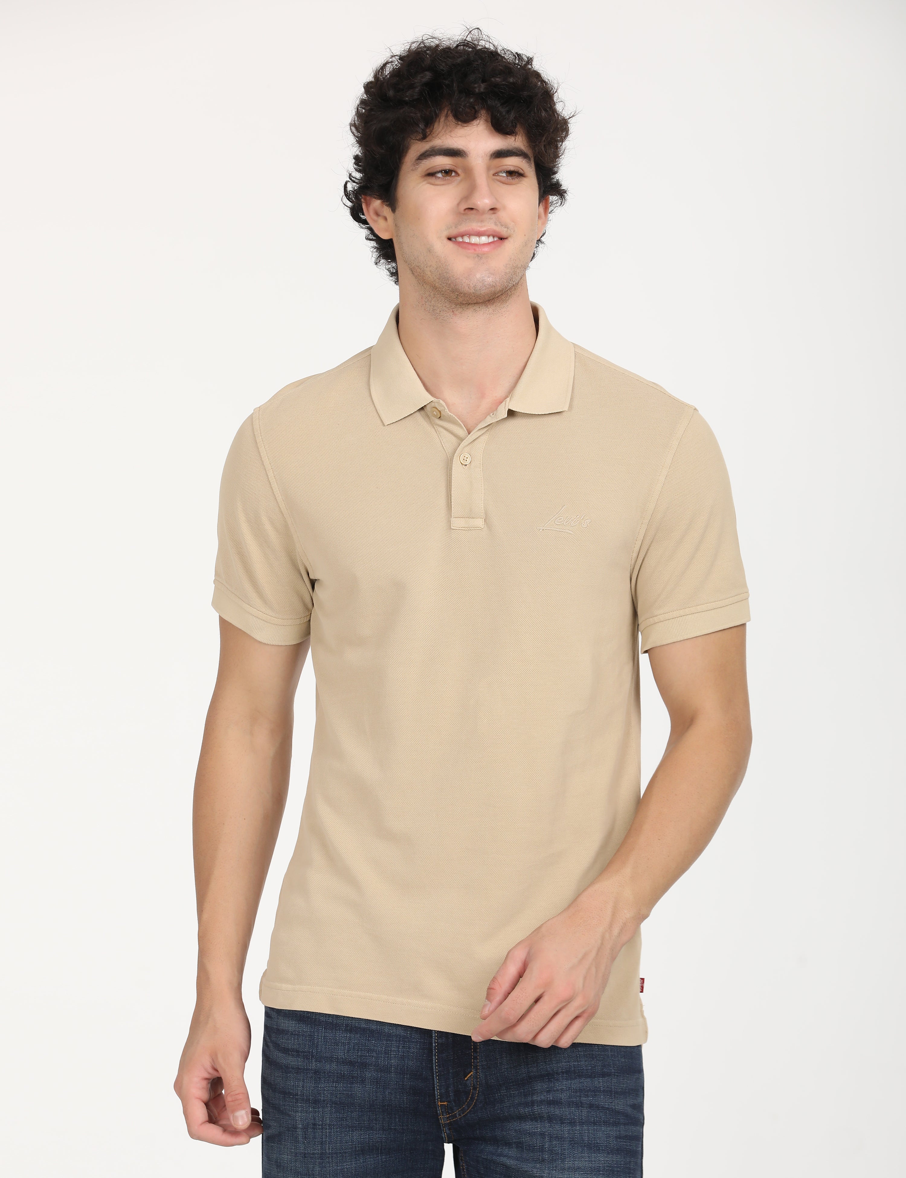 Men's Embroidered Slim Fit Polo T-Shirt