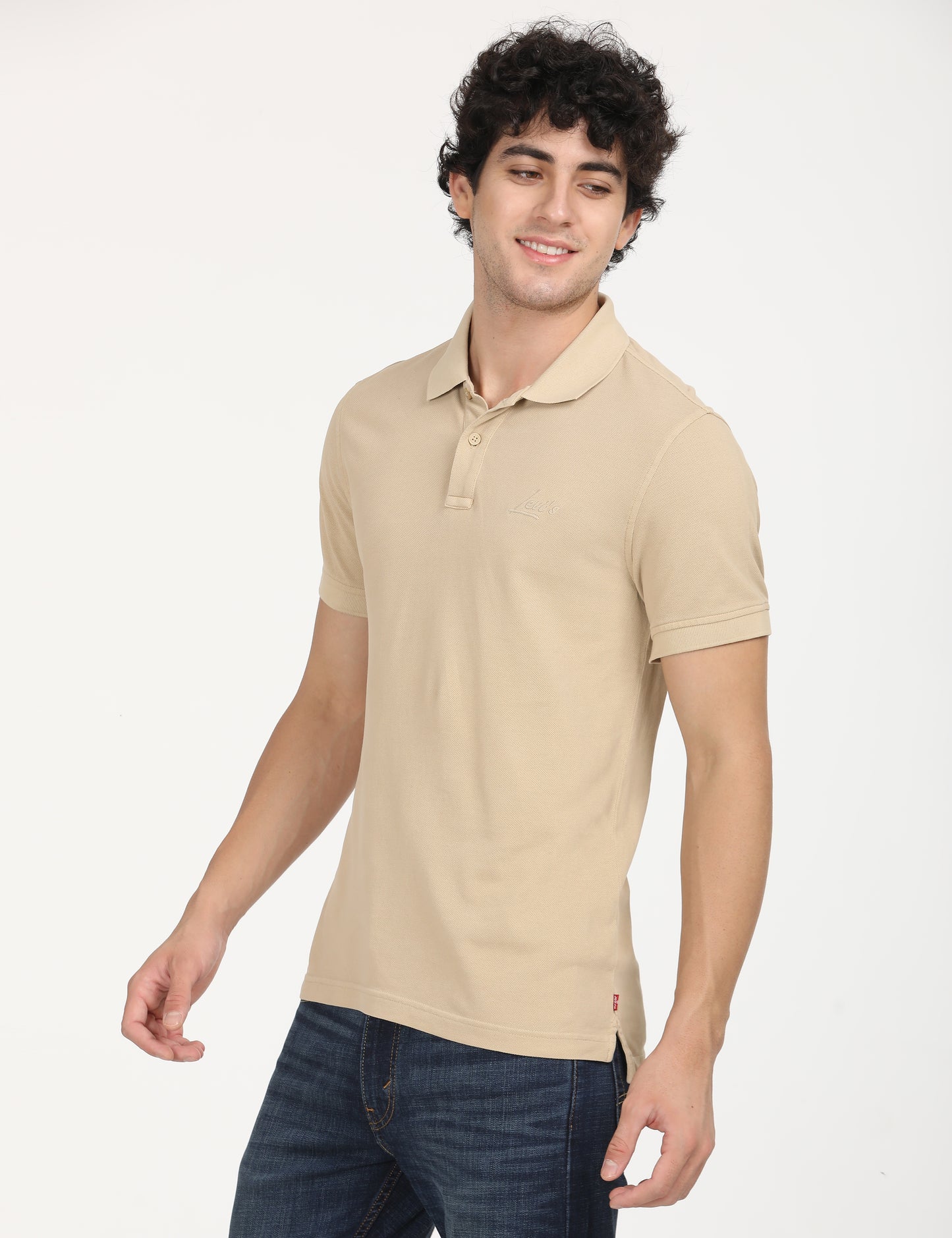 Men's Embroidered Slim Fit Polo T-Shirt - RightSide View