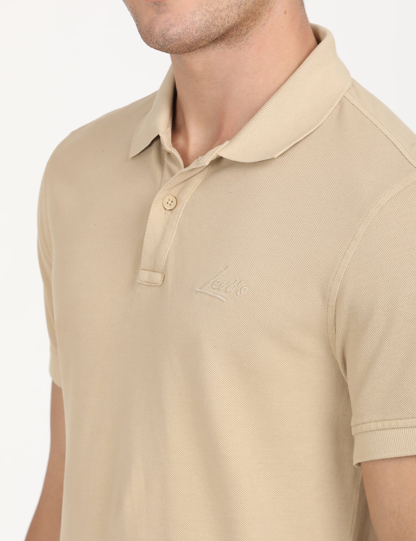 Men's Embroidered Slim Fit Polo T-Shirt - deatil View