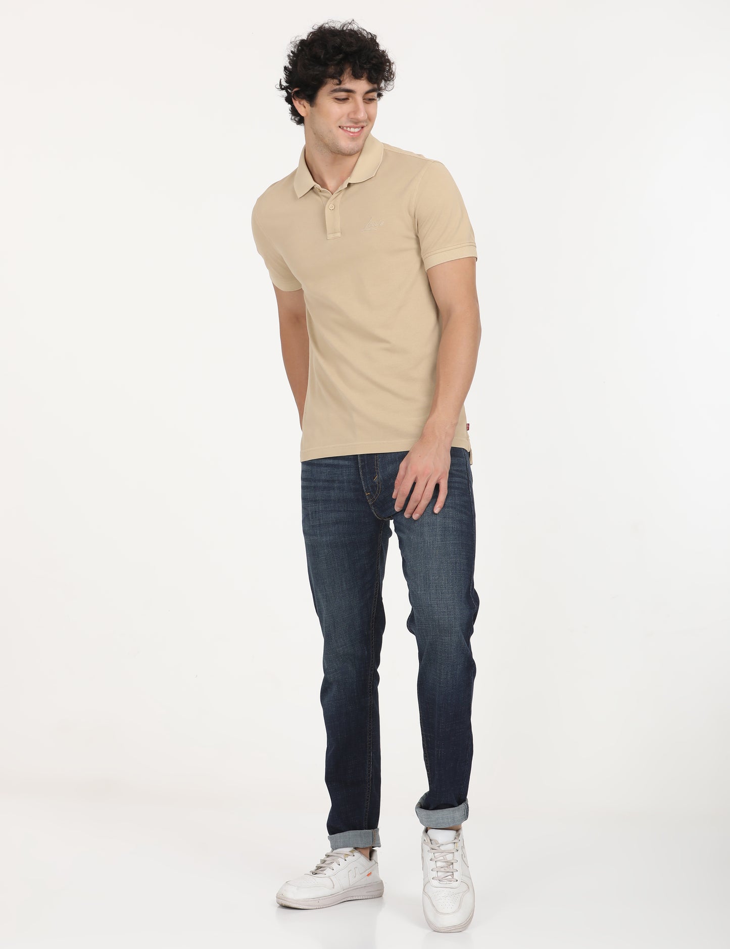 Men's Embroidered Slim Fit Polo T-Shirt - lifestyle View