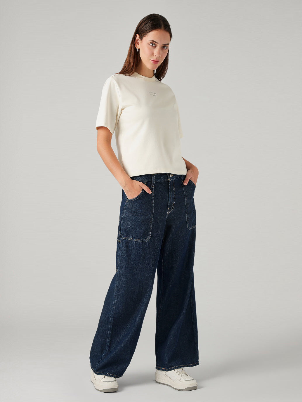Women's Solid Regular Fit T-Shirt - Full View