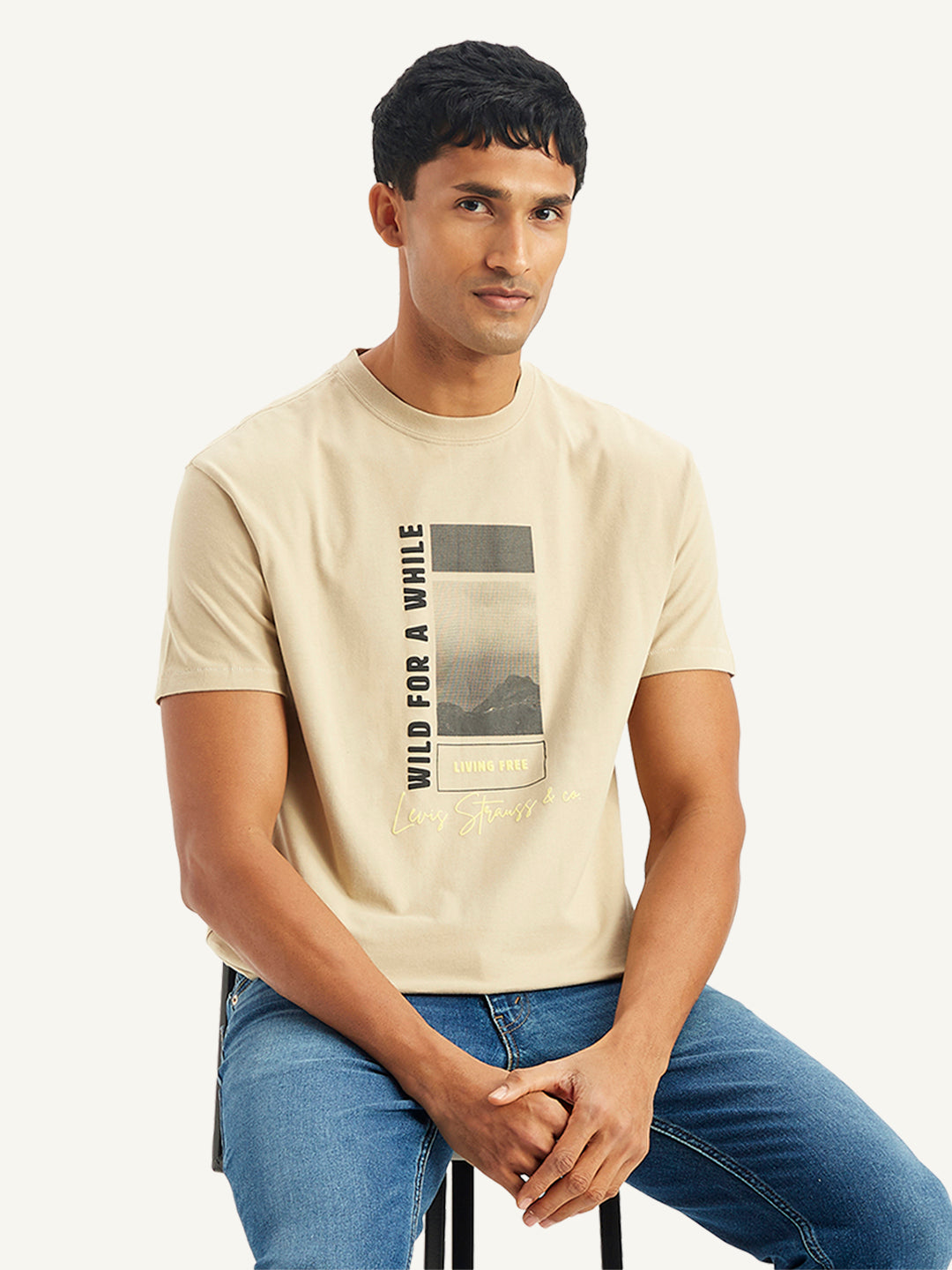 Men's Graphic Print Regular Fit T-Shirt - 20 View